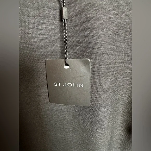 St. John Classic Black Midi Dress-NWT - Picture 2 of 8